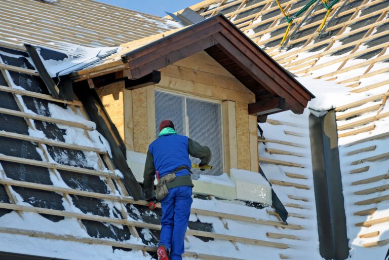Dachsanierung im Winter