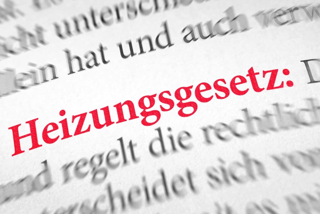 Wörterbuch mit Erklärung Heizungsgesetz