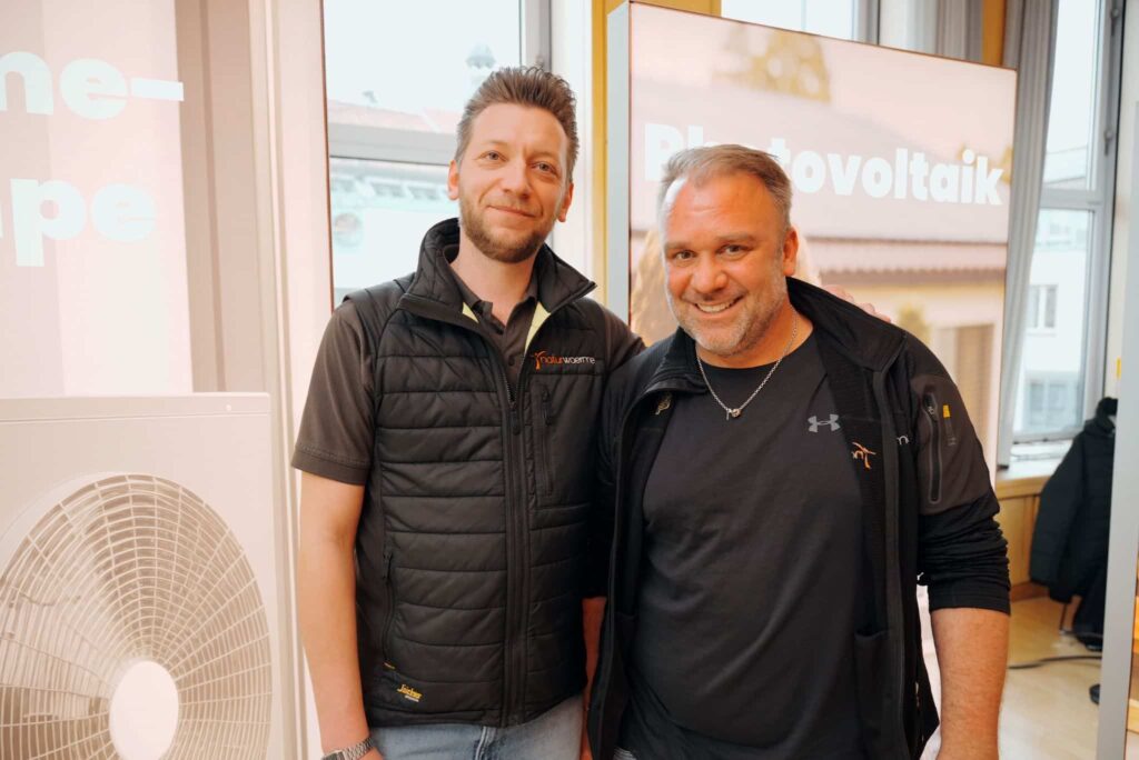 Die naturwaerme-Berater Andre und Andi auf der meinZuhause! Messe in Aschaffenburg