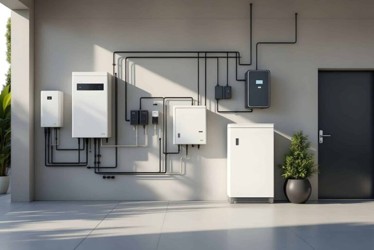 Garage mit Stromspeicher für Photovoltaikanlage