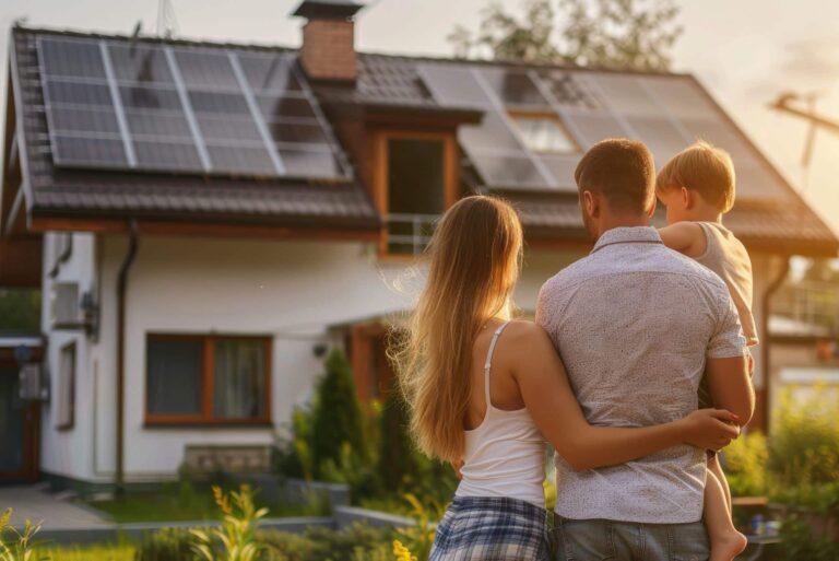 Familie, die von Förderung Photovoltaik 2025 profitiert