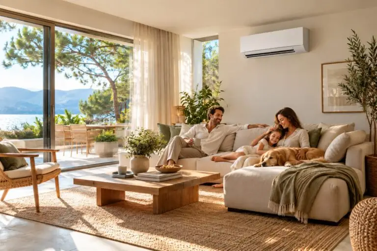 Familie mit Klimaanlage